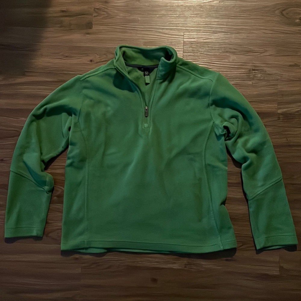 Lands’ End, Men's Lightweight Fleece Quarter Zip Pullover